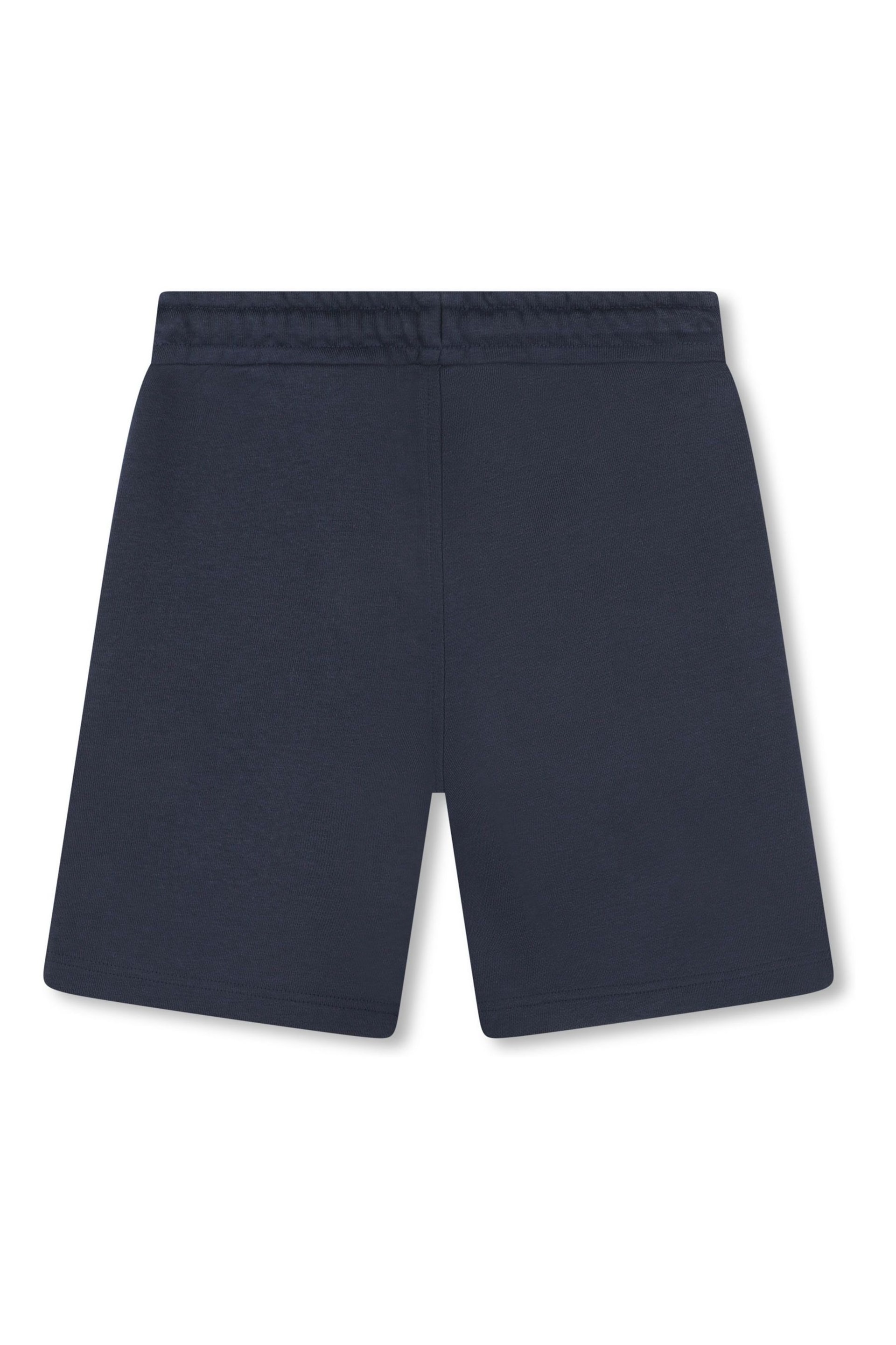 BOSS Navy Blue Logo Jersey Shorts - Image 3 of 3