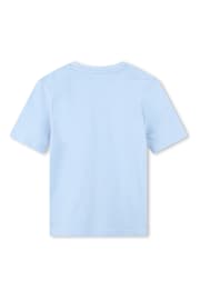 BOSS Blue Short Sleeved Logo T-Shirt - Image 2 of 2