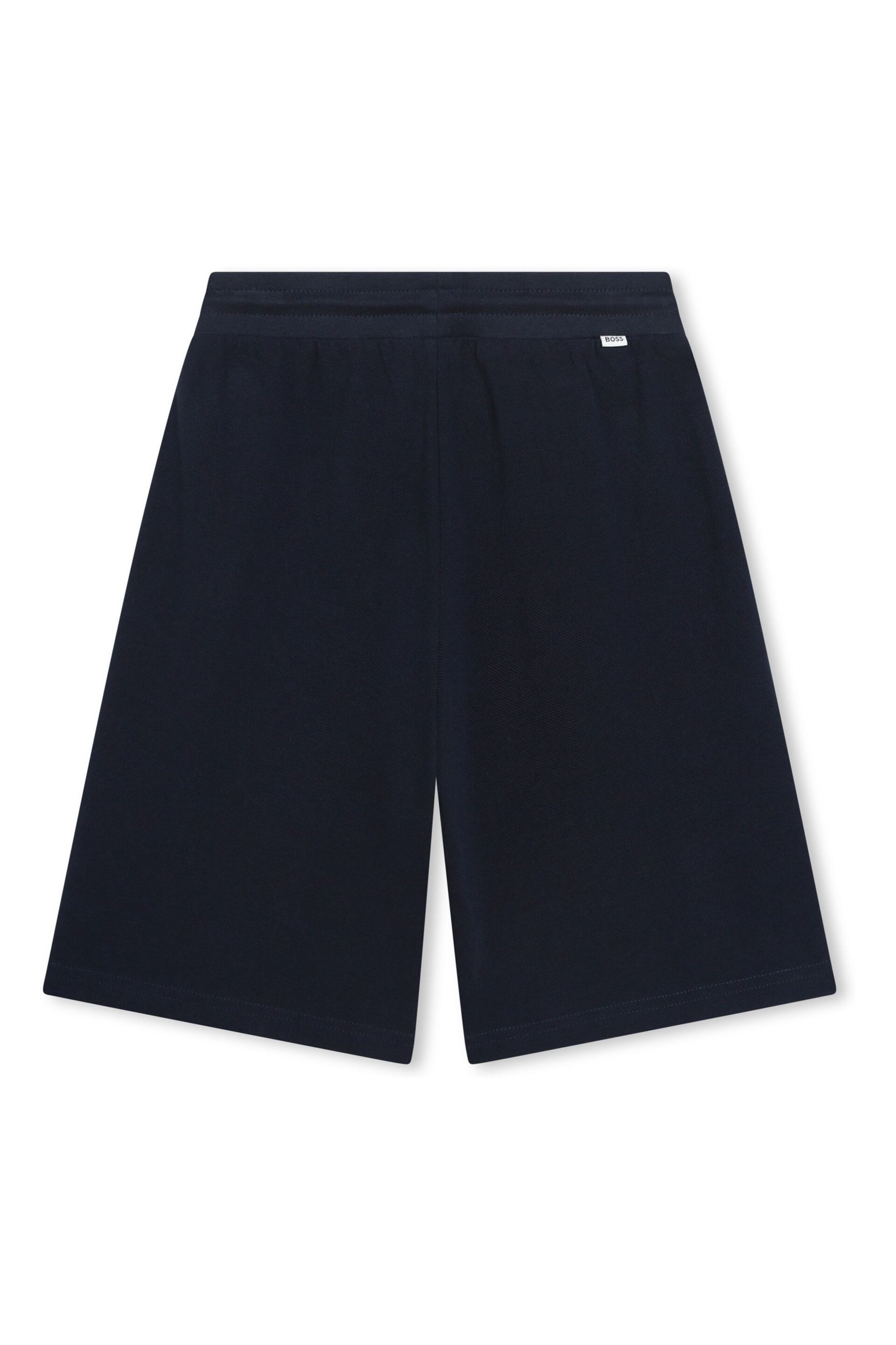 BOSS Blue Colourblock Polo And Shorts Set - Image 4 of 7