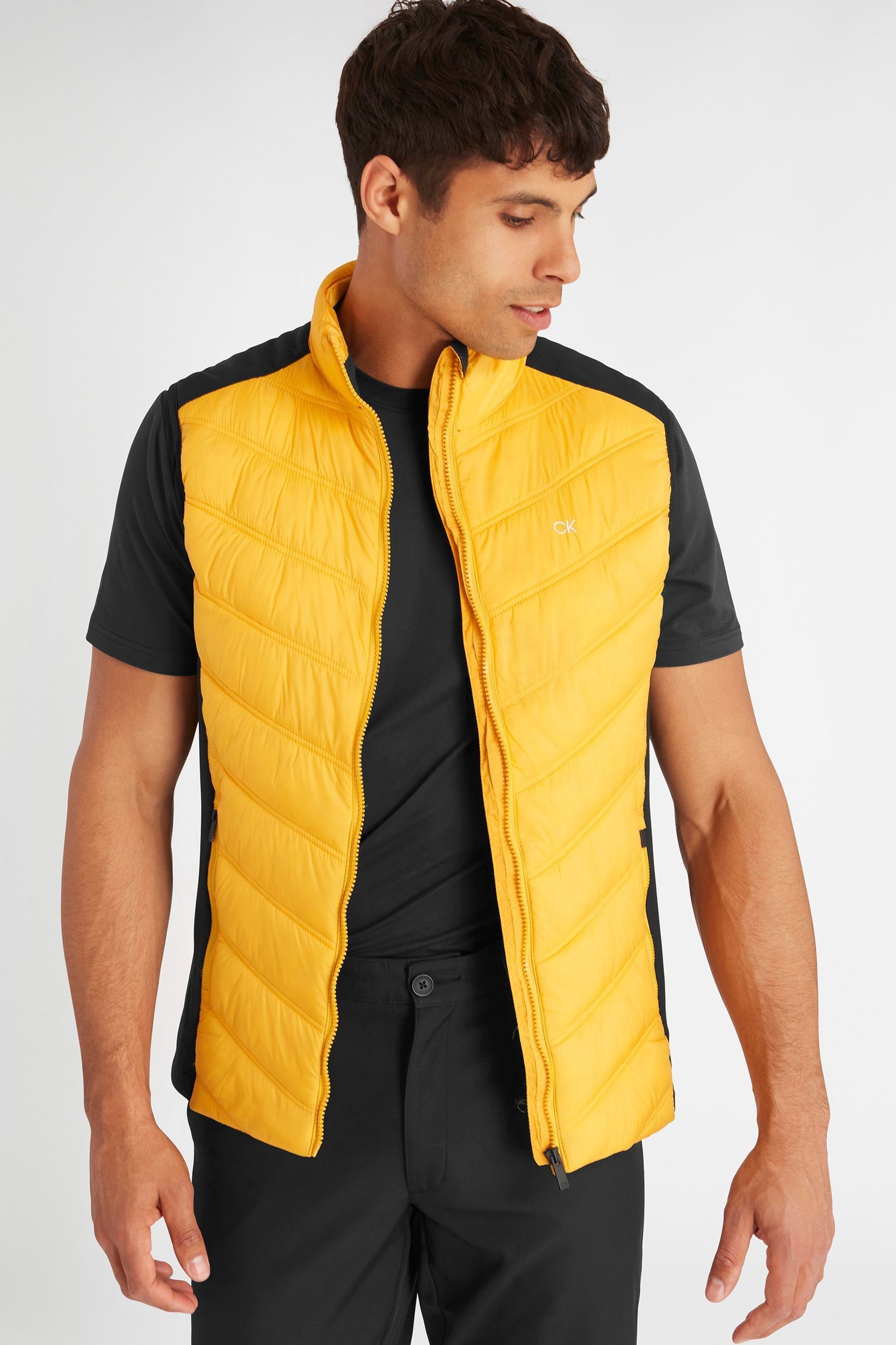 Buy Calvin Klein Golf Yellow Frontera Hybrid Gilet from Next Luxembourg