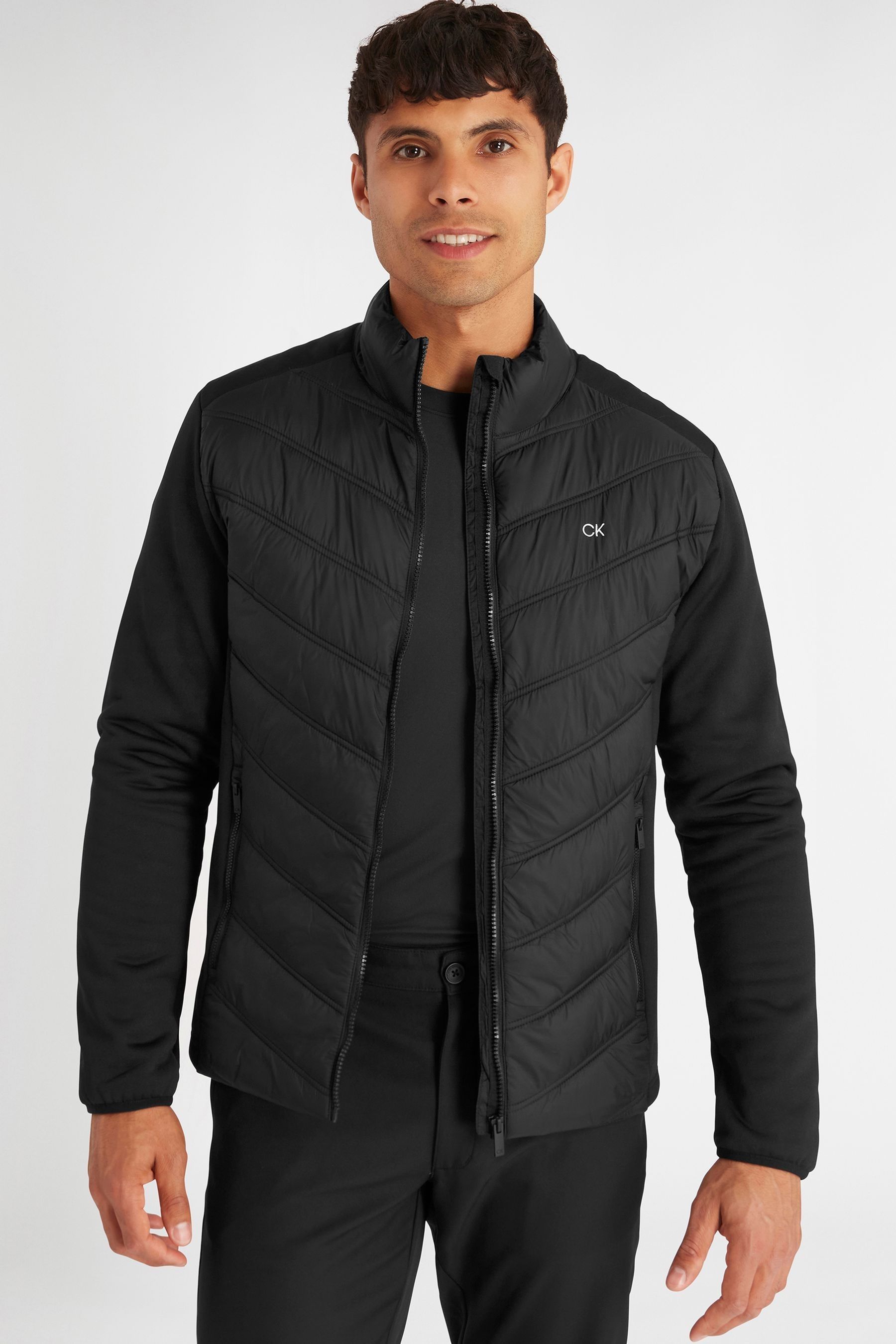 Buy Calvin Klein Golf Frontera Hybrid Black Jacket from Next Ireland