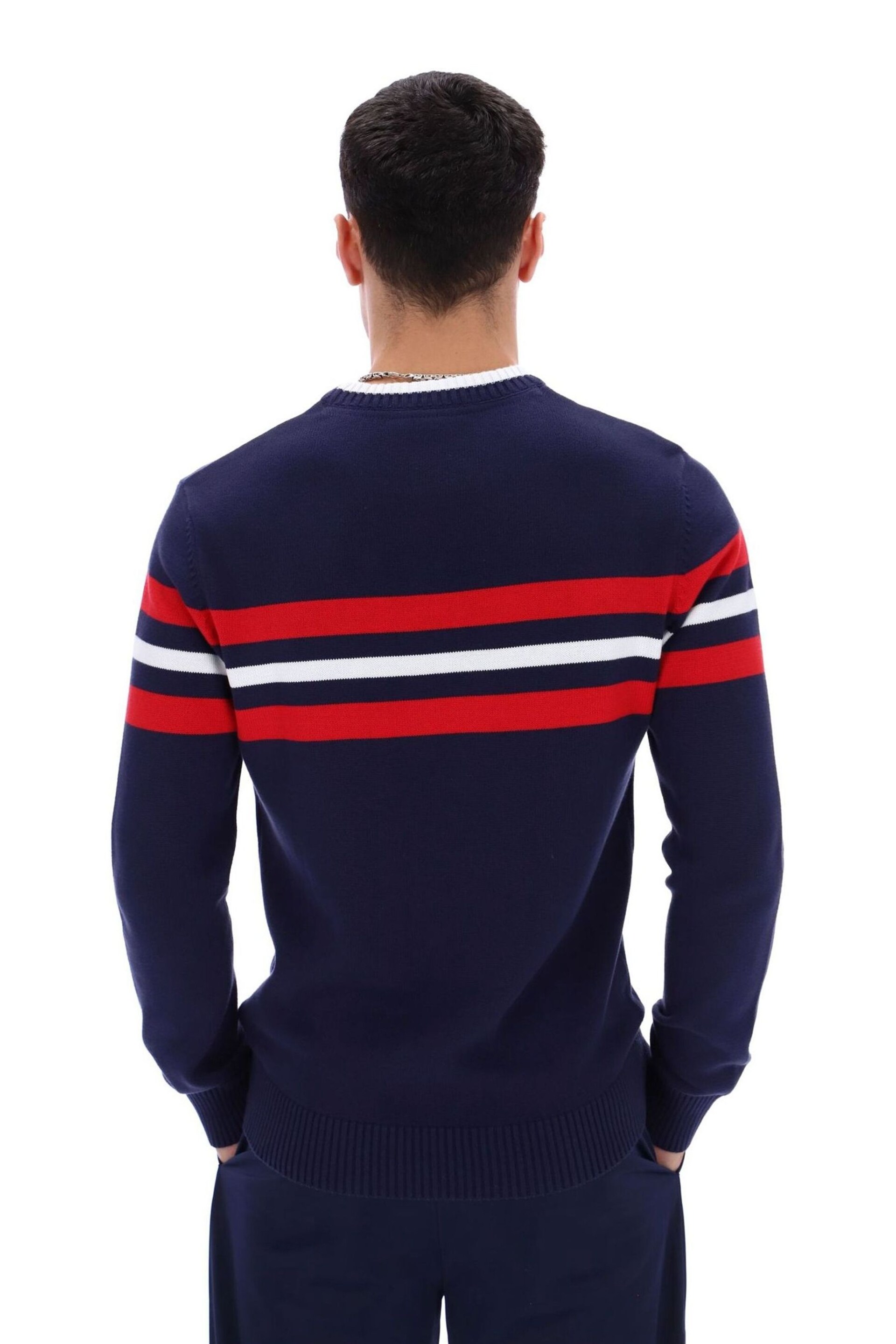 Fila Blue Siro Knitted Crew Jumper - Image 2 of 6