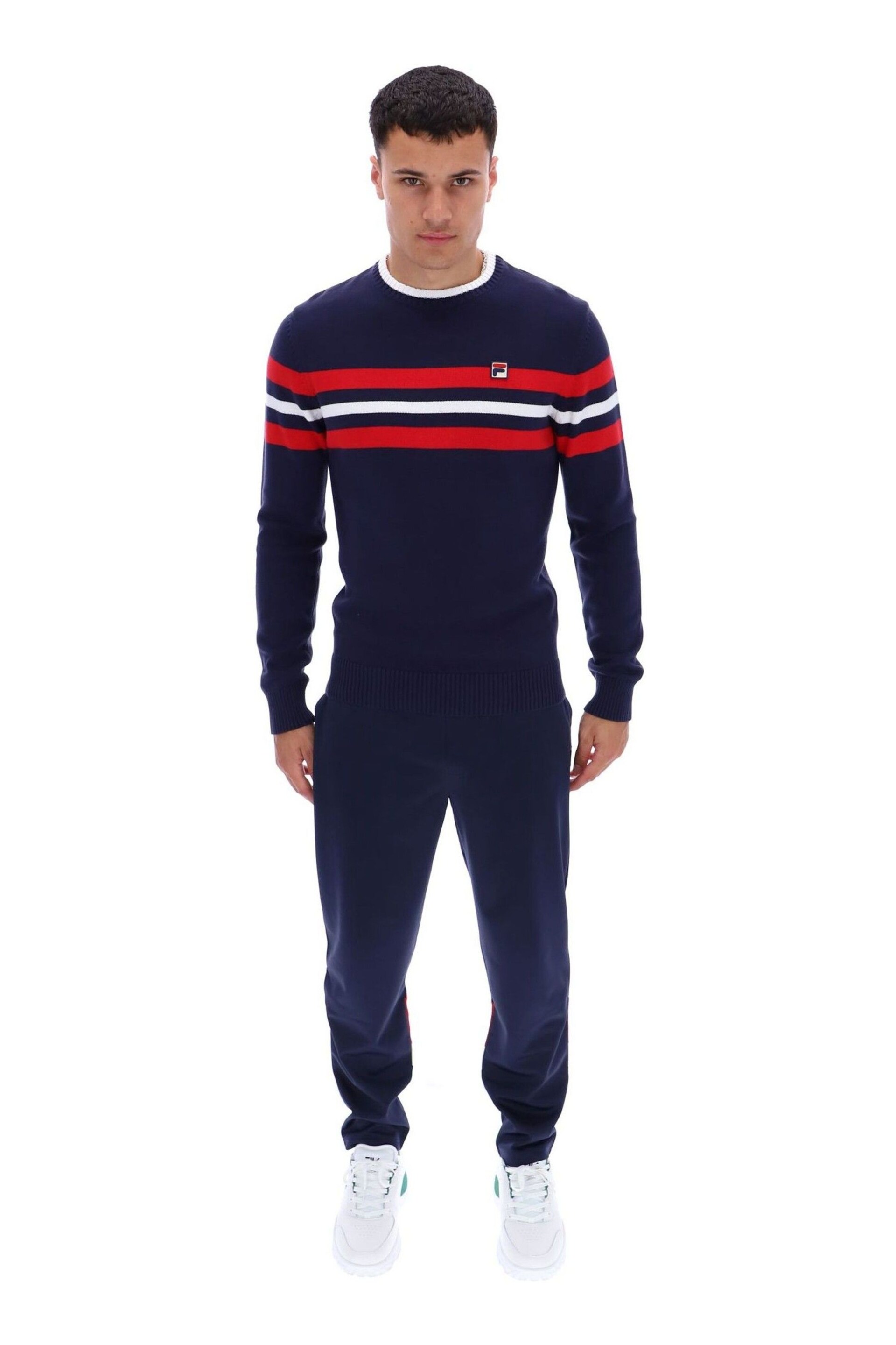 Fila Blue Siro Knitted Crew Jumper - Image 3 of 6