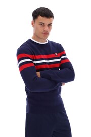 Fila Blue Siro Knitted Crew Jumper - Image 6 of 6