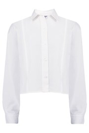 Ro&Zo White Cropped Cotton Shirt - Image 4 of 4