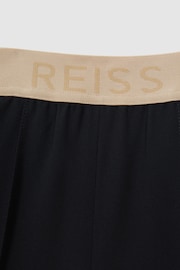 Reiss Navy Ayana Senior Elasticated Wide Leg Trousers - Image 4 of 5