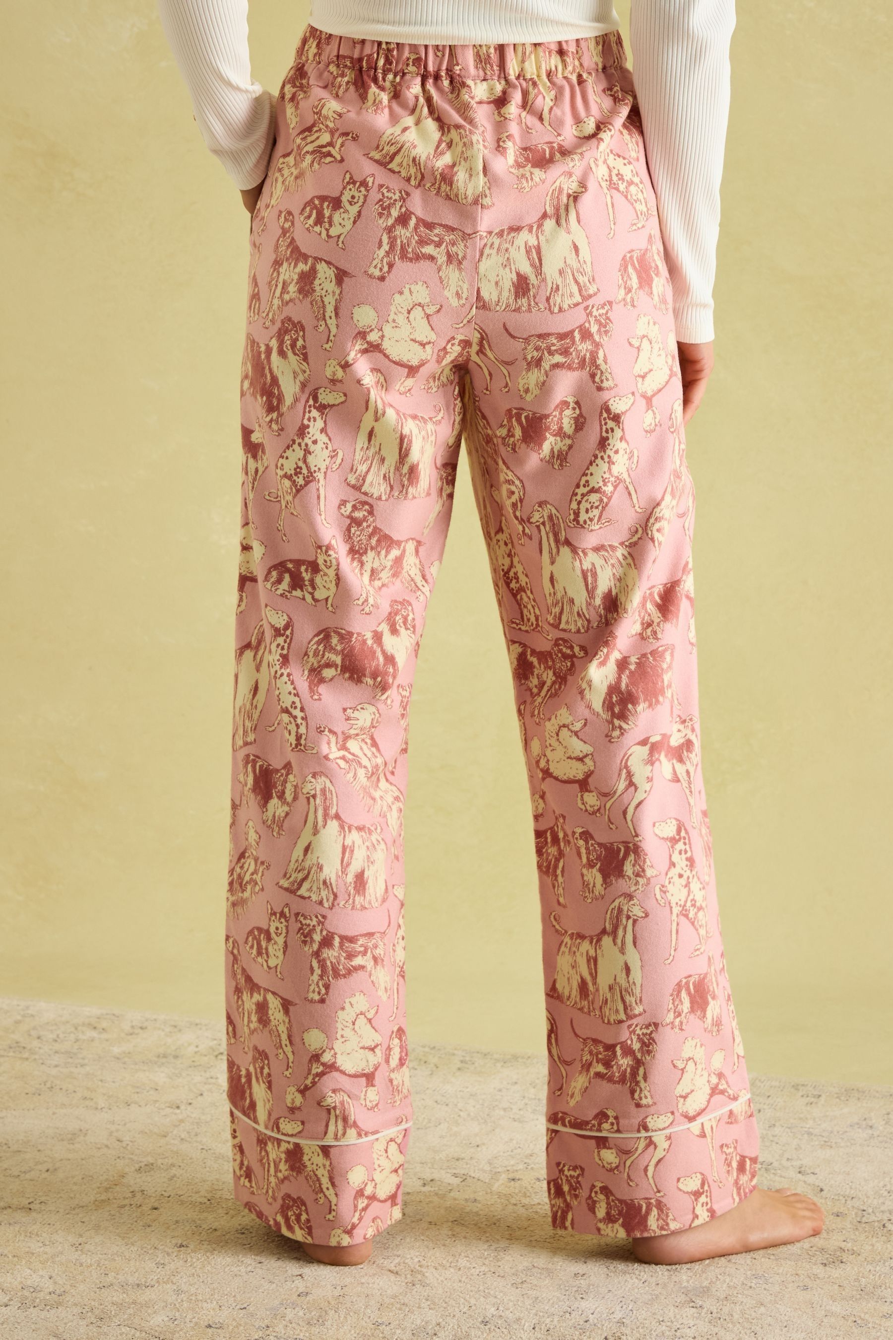 Buy Joules Stella Pink Cotton Pyjama Bottoms from the Next UK online shop