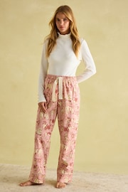 Joules Stella Pink Cotton Pyjama Bottoms - Image 6 of 7