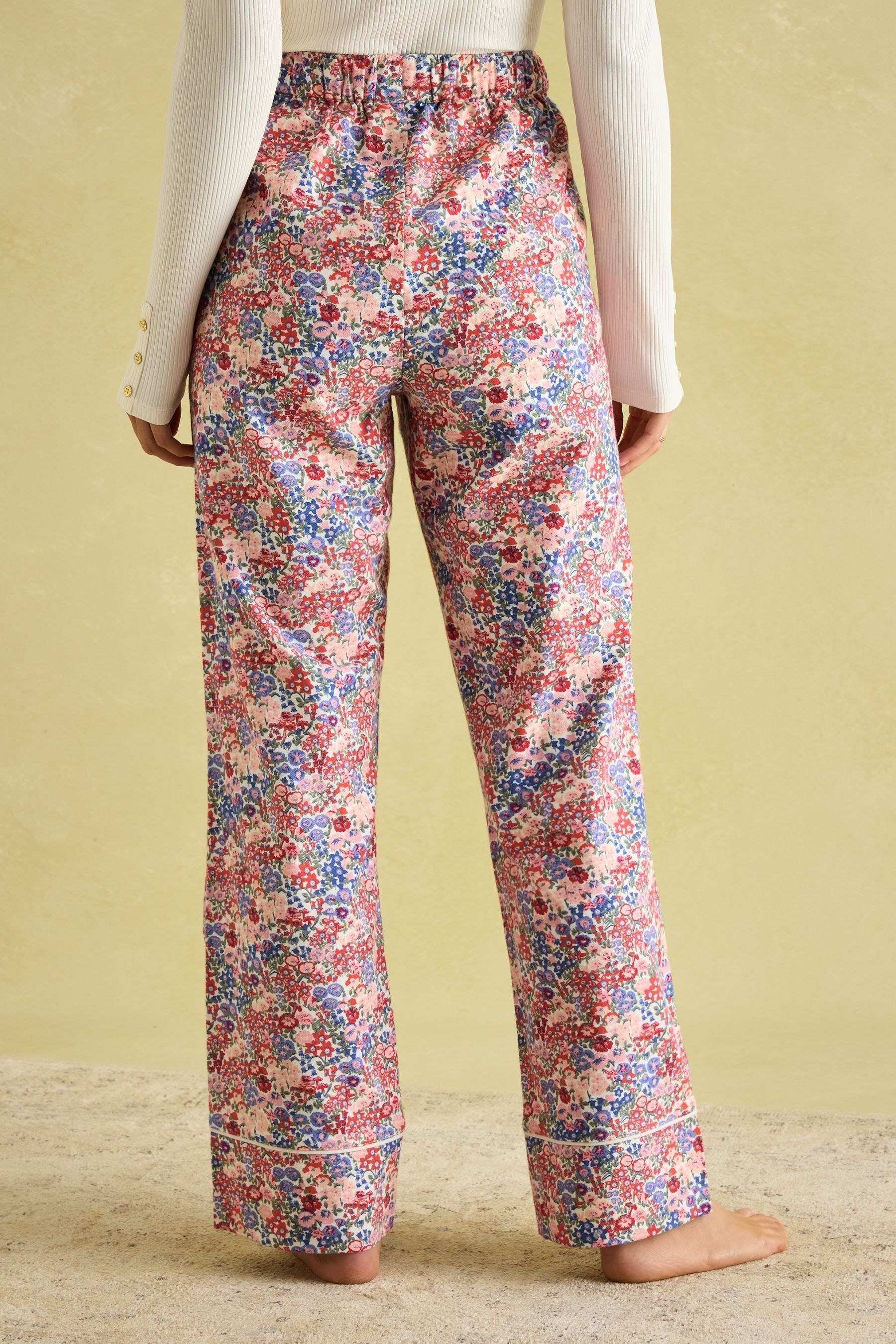 Buy Joules Stella Cream Cotton Pyjama Bottoms from Next Luxembourg