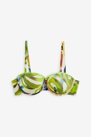 Never Fully Dressed Green Palm Cupped Stitching Bikini Top - Image 4 of 4