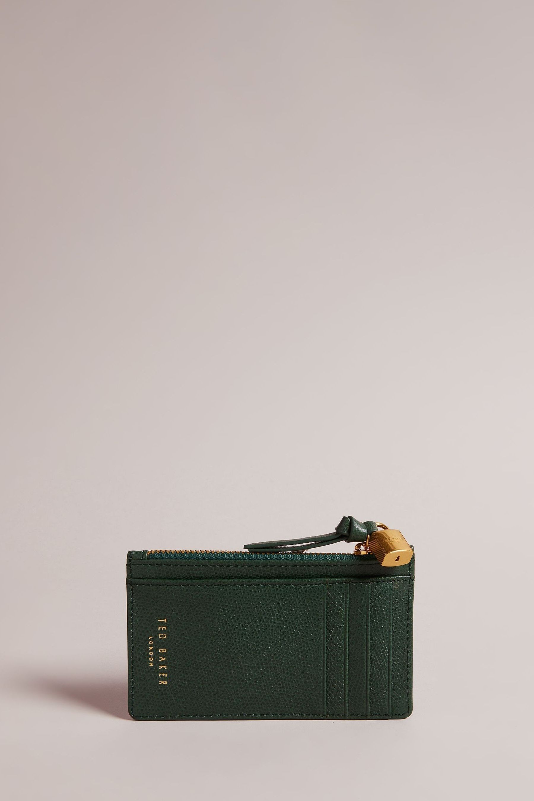 Buy Ted Baker Bromton Padlock Leather Black Card Holder from Next Ireland