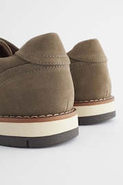 Taupe Brown Sports Wedges Shoes - Image 4 of 7