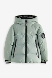 Baker by Ted Baker Green Shower Resistant Heatseal Coat - Image 8 of 14