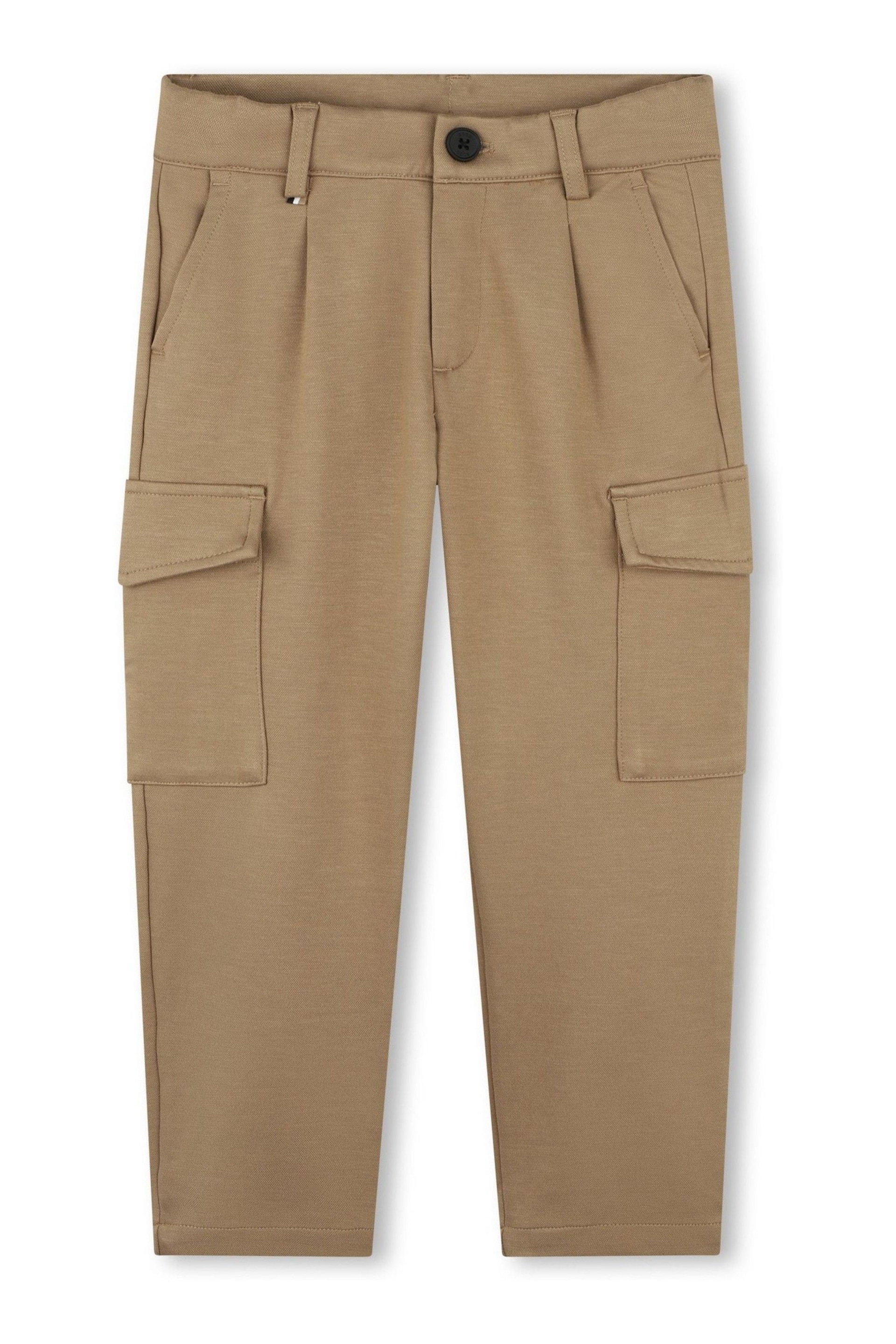 BOSS Brown Utility Cargo Pocket Trousers - Image 1 of 2