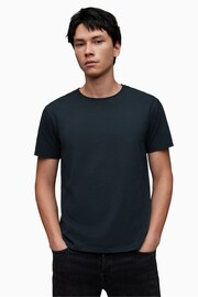 AllSaints Blue Bodega Short Sleeve T-Shirt - Image 1 of 5