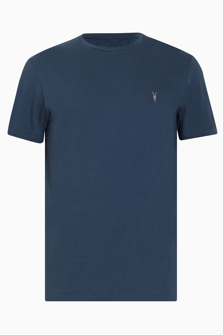 AllSaints Blue 100% Cotton Tonic Crew T-Shirt - Image 5 of 5