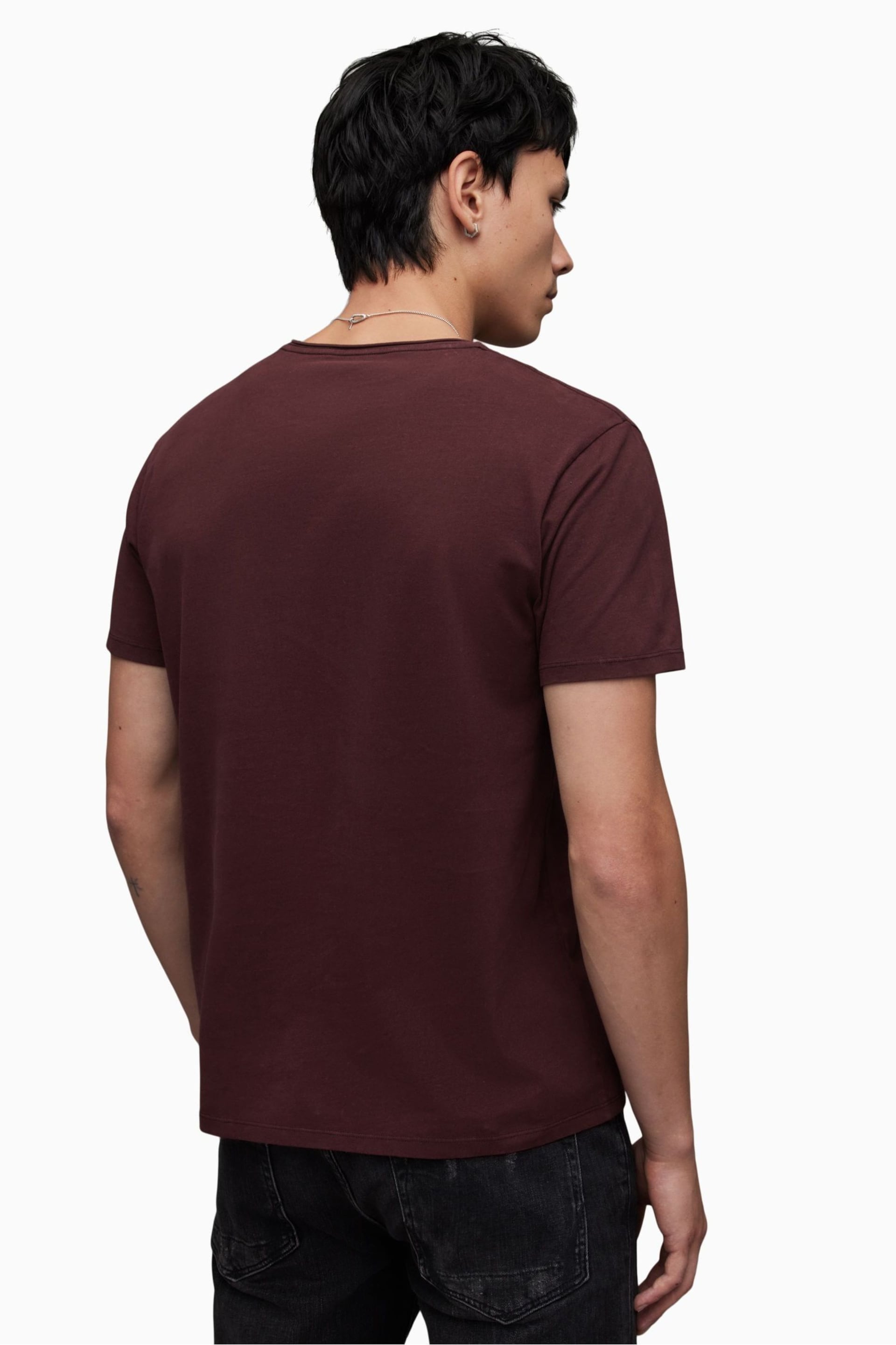 AllSaints Red Bodega Short Sleeve T-Shirt - Image 2 of 5