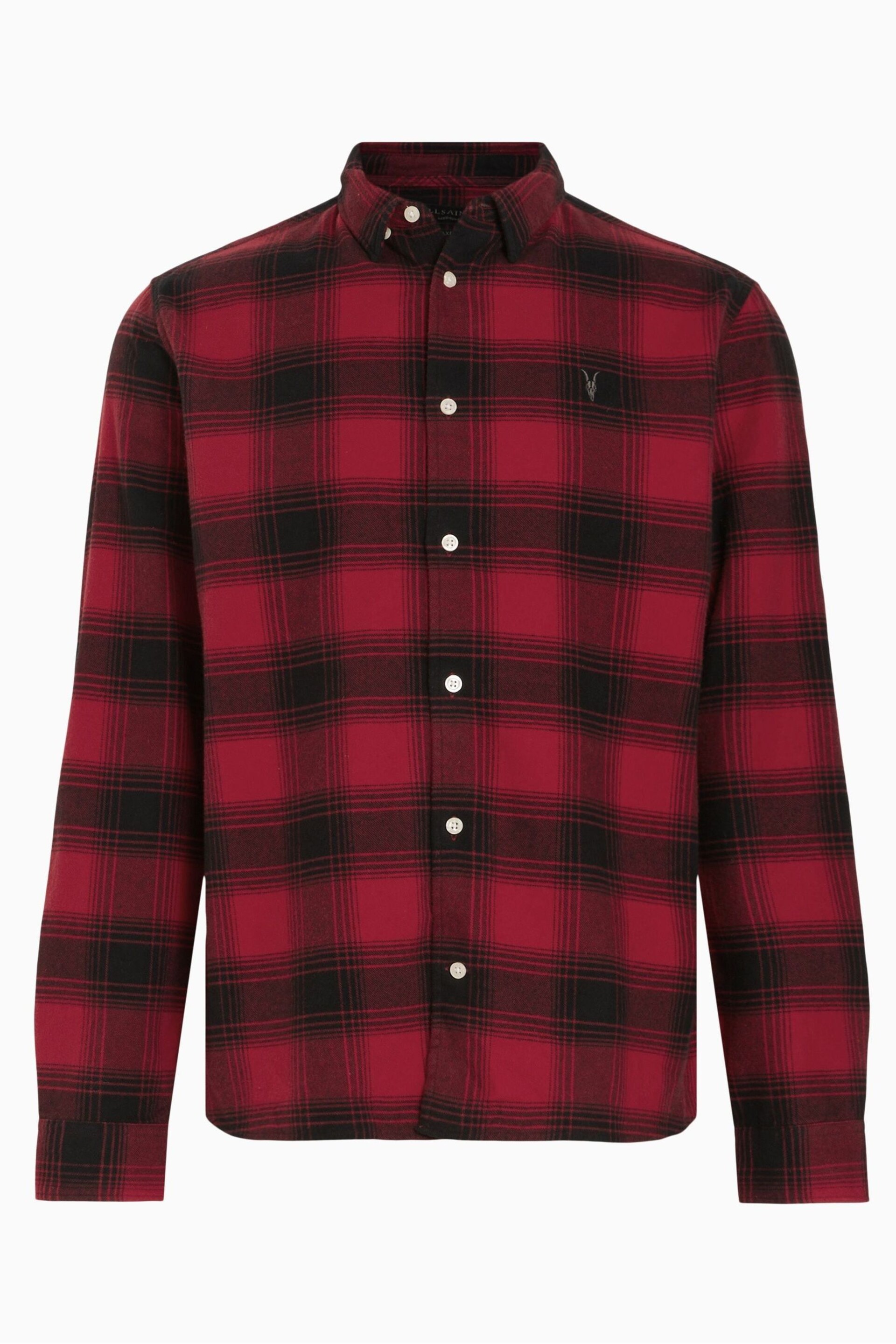 AllSaints Red Ursa Shirt - Image 6 of 6