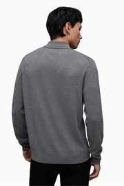 AllSaints Grey Kilburn Polo Shirt - Image 2 of 7