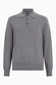 AllSaints Grey Kilburn Polo Shirt - Image 7 of 7