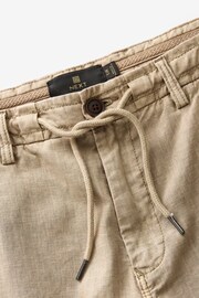 Stone Natural Cotton Linen Cargo Shorts - Image 7 of 10