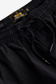 Black Drawstring Waist Cargo Shorts - Image 2 of 5