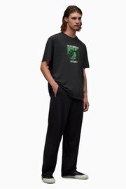 AllSaints Black Zeta Short Sleeve Crew T-Shirt - Image 3 of 5