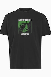 AllSaints Black Zeta Short Sleeve Crew T-Shirt - Image 5 of 5