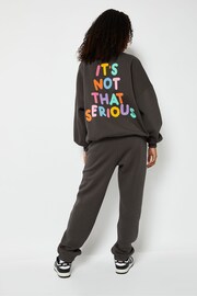 Skinnydip Oversized It's Not That Serious Black Sweatshirt - Image 3 of 4