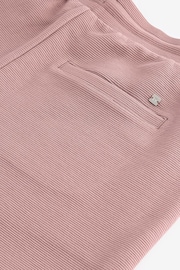 Pink Textured Zip Pocket Jersey Shorts - Image 7 of 8