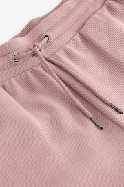 Pink Textured Zip Pocket Jersey Shorts - Image 8 of 8