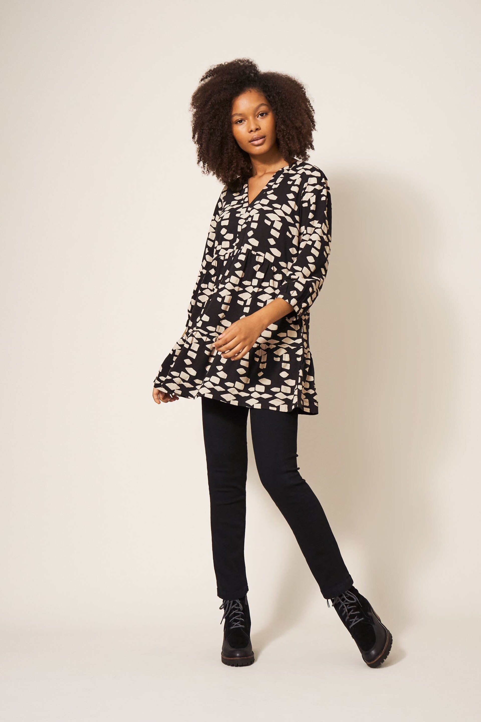 White Stuff Black Marta Tunic - Image 2 of 6