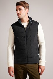 Ted Baker Black Newwark Nylon Welded Gilet - Image 1 of 6