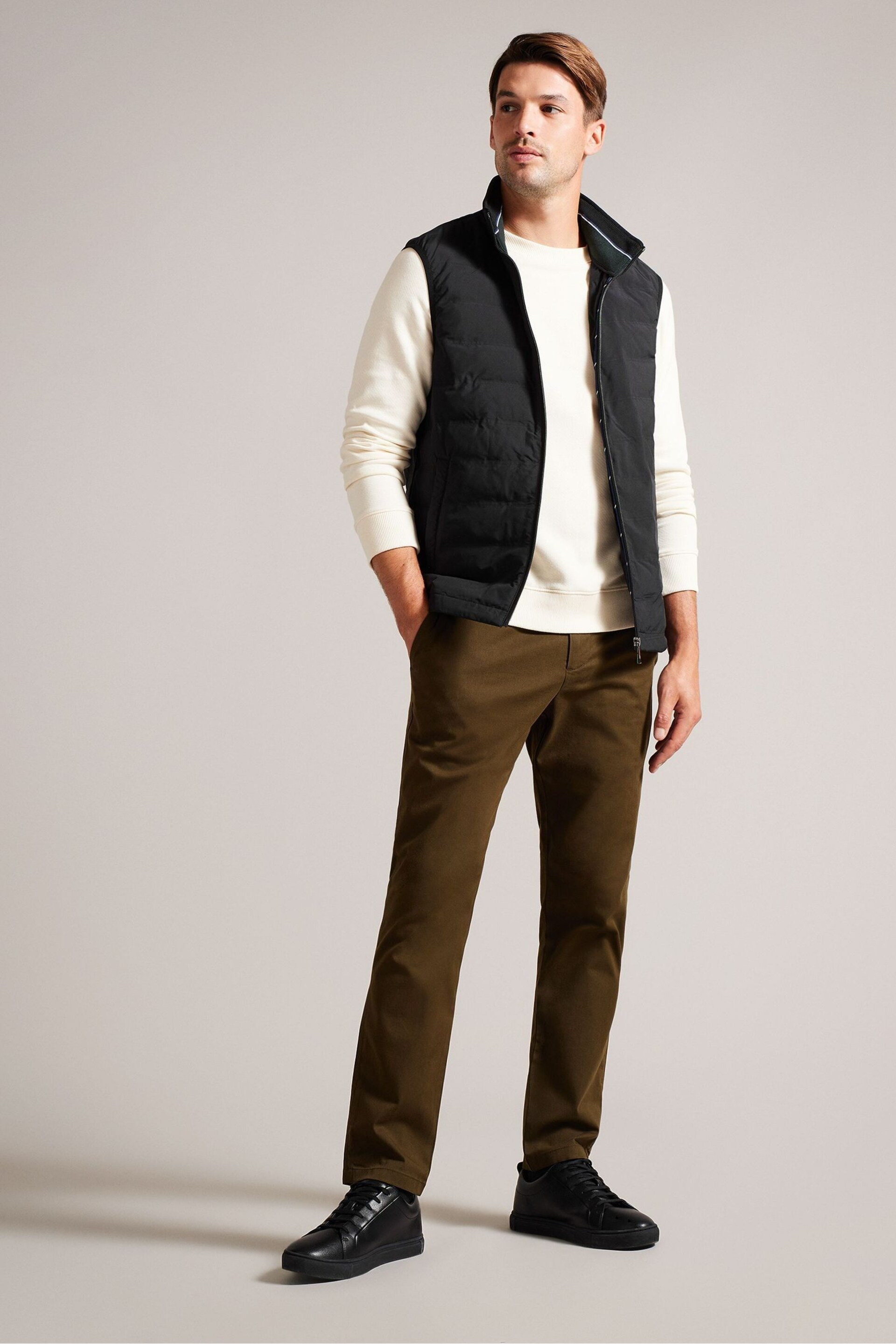 Ted Baker Black Newwark Nylon Welded Gilet - Image 3 of 6