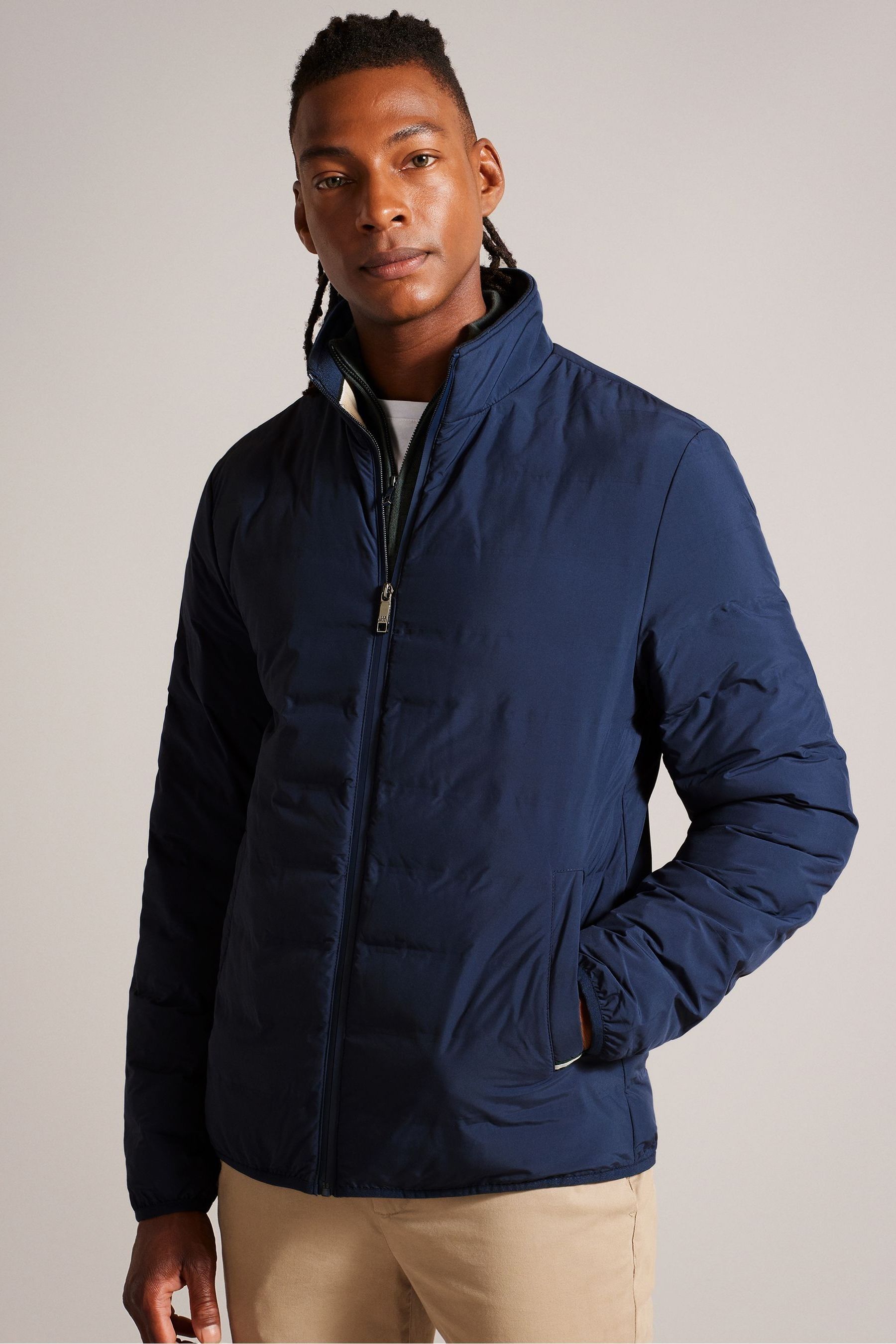 Buy Ted Baker Blue Tucson Welded Nylon Liner Jacket from Next United Arab Emirates
