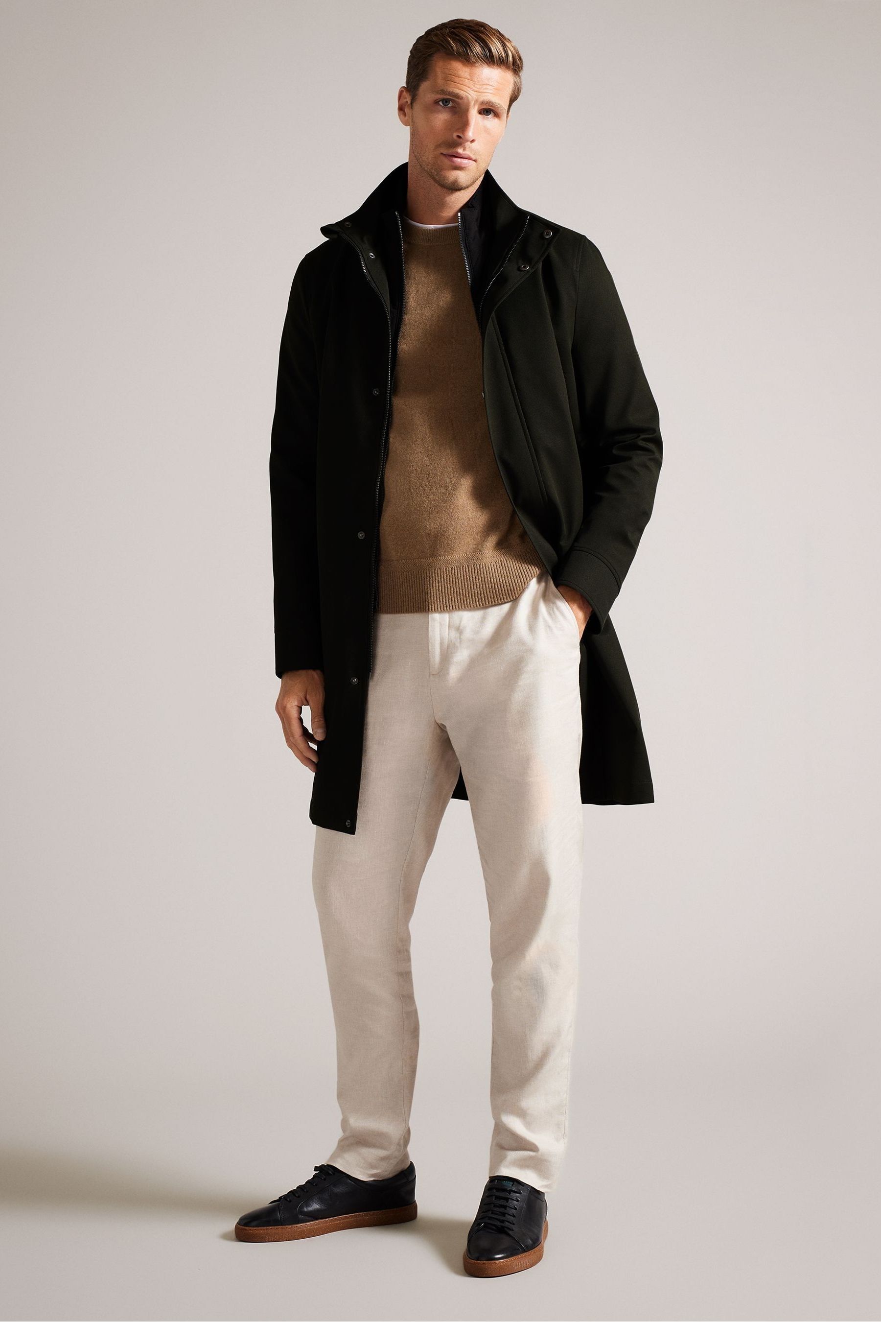 Ted baker mens funnel neck coat hot sale
