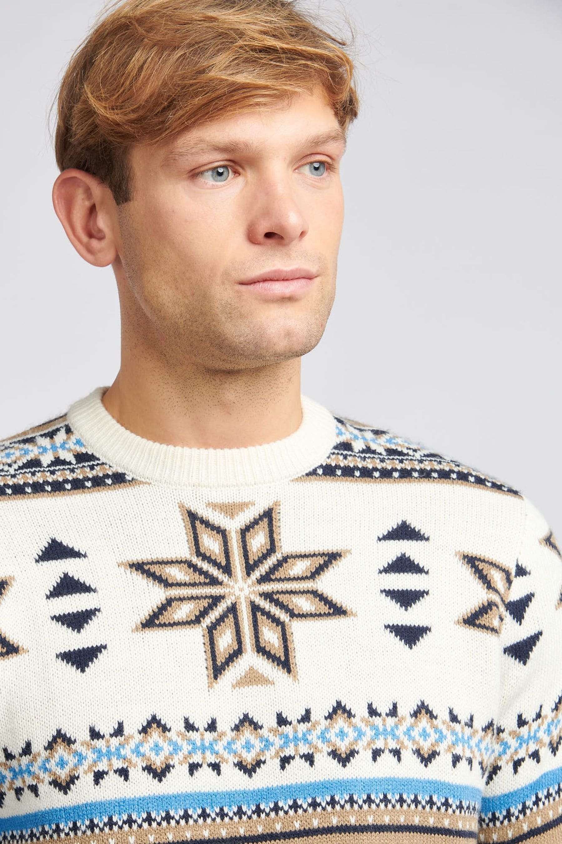 Mens cream crew neck jumper shop