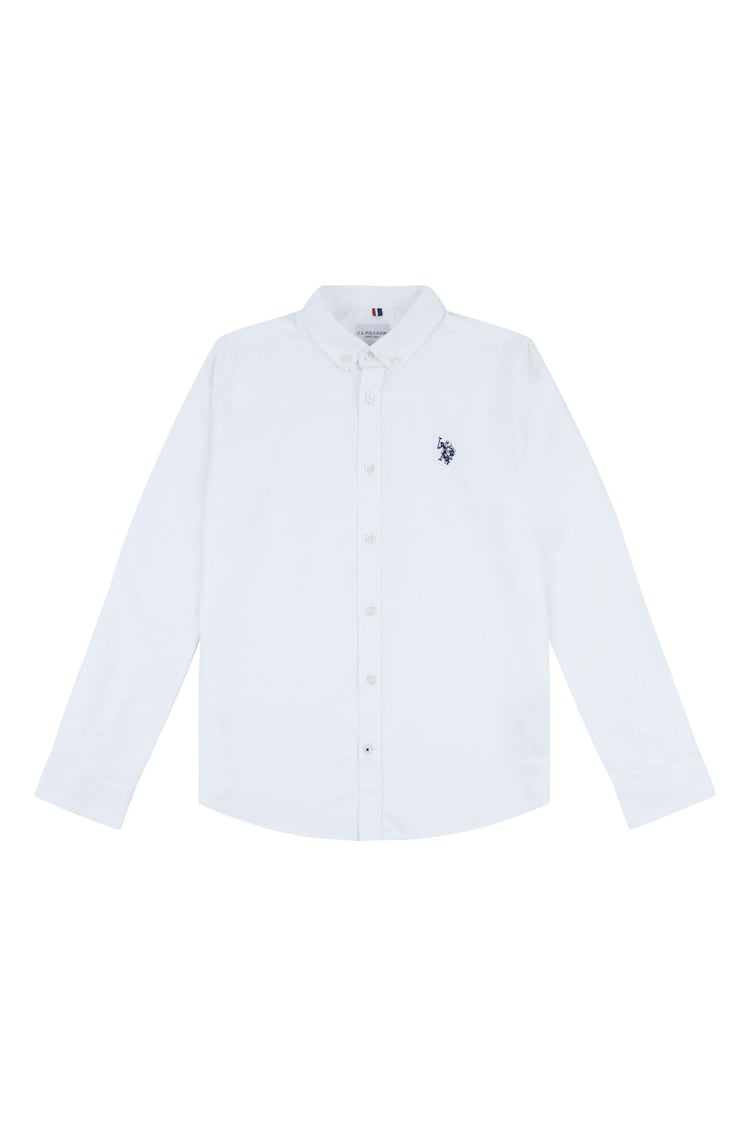 U.S. Polo Assn. White Peached Boys Oxford Shirt - Image 1 of 3