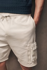 Ecru Nylon Pocket Utilty Shorts - Image 1 of 10