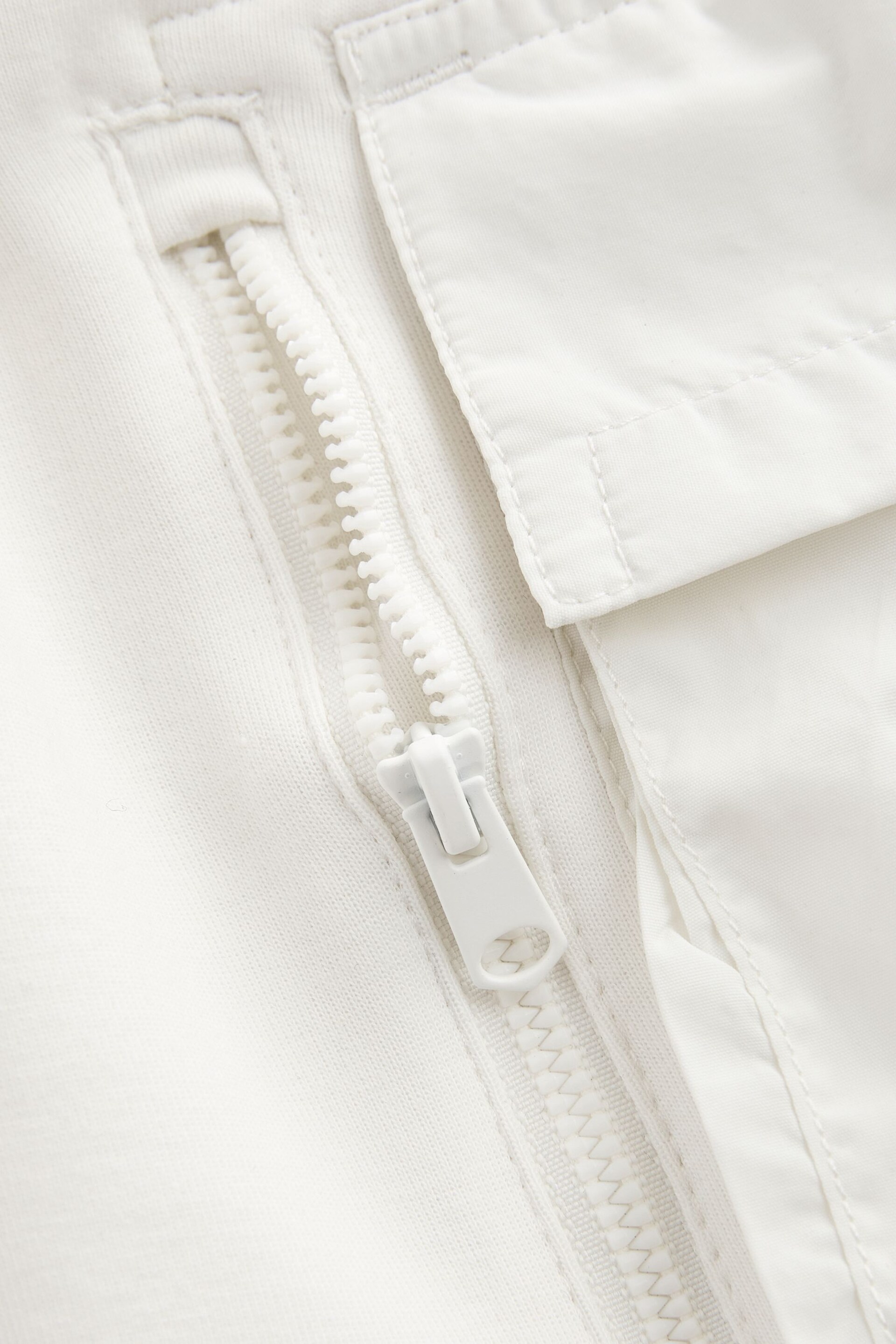 Ecru Nylon Pocket Utilty Shorts - Image 8 of 10