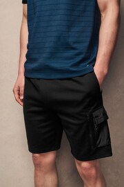 Black Nylon Pocket Utilty Shorts - Image 1 of 9