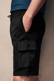 Black Nylon Pocket Utilty Shorts - Image 5 of 9