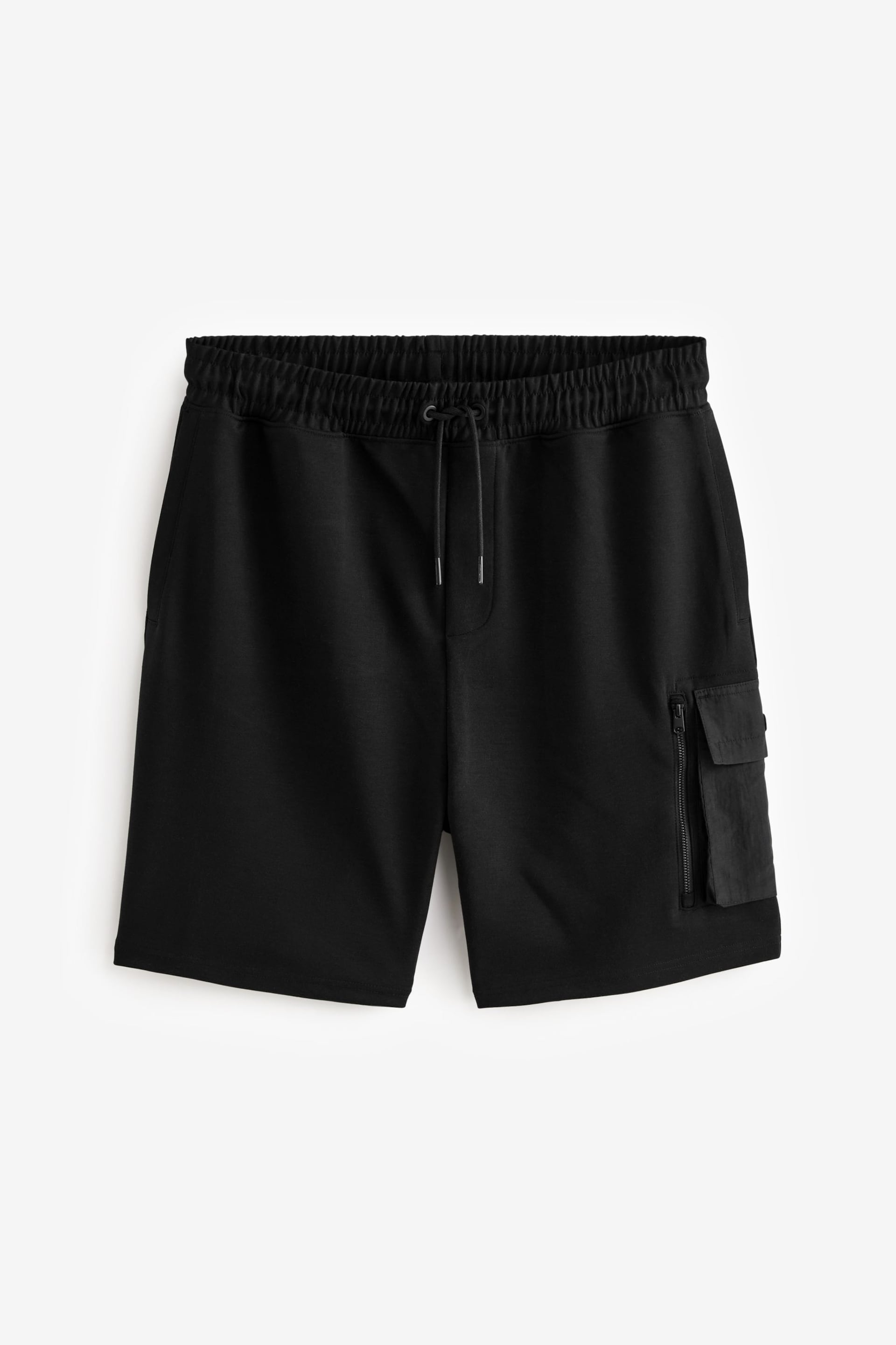 Black Nylon Pocket Utilty Shorts - Image 6 of 9