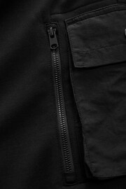 Black Nylon Pocket Utilty Shorts - Image 8 of 9