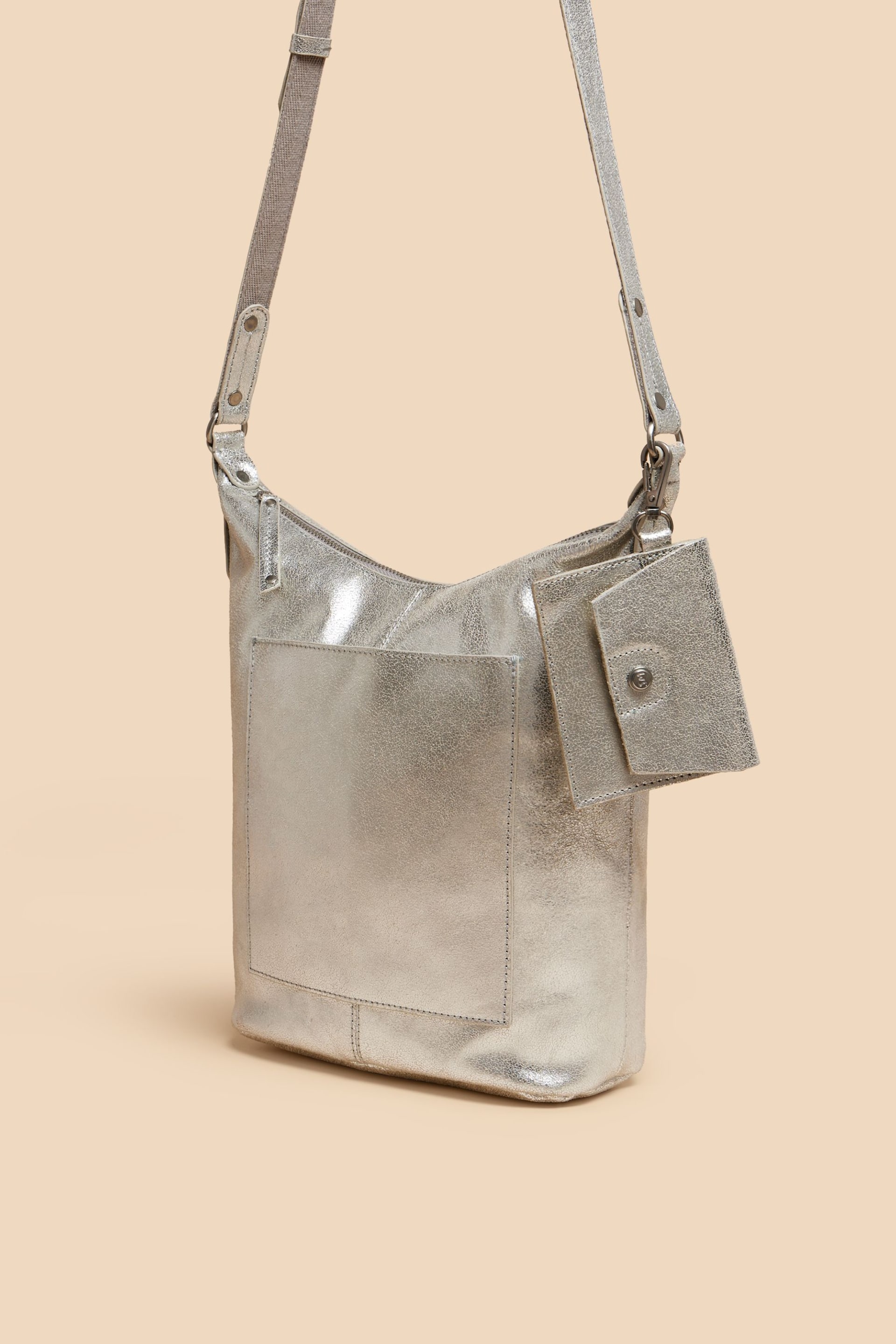 White Stuff Silver Fern Leather Cross-Body Bag - Image 3 of 4