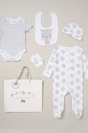 Rock-A-Bye Baby Boutique Bear Print Cotton 5-Piece Baby White Gift Set - Image 1 of 6