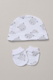 Rock-A-Bye Baby Boutique Bear Print Cotton 5-Piece Baby White Gift Set - Image 2 of 6
