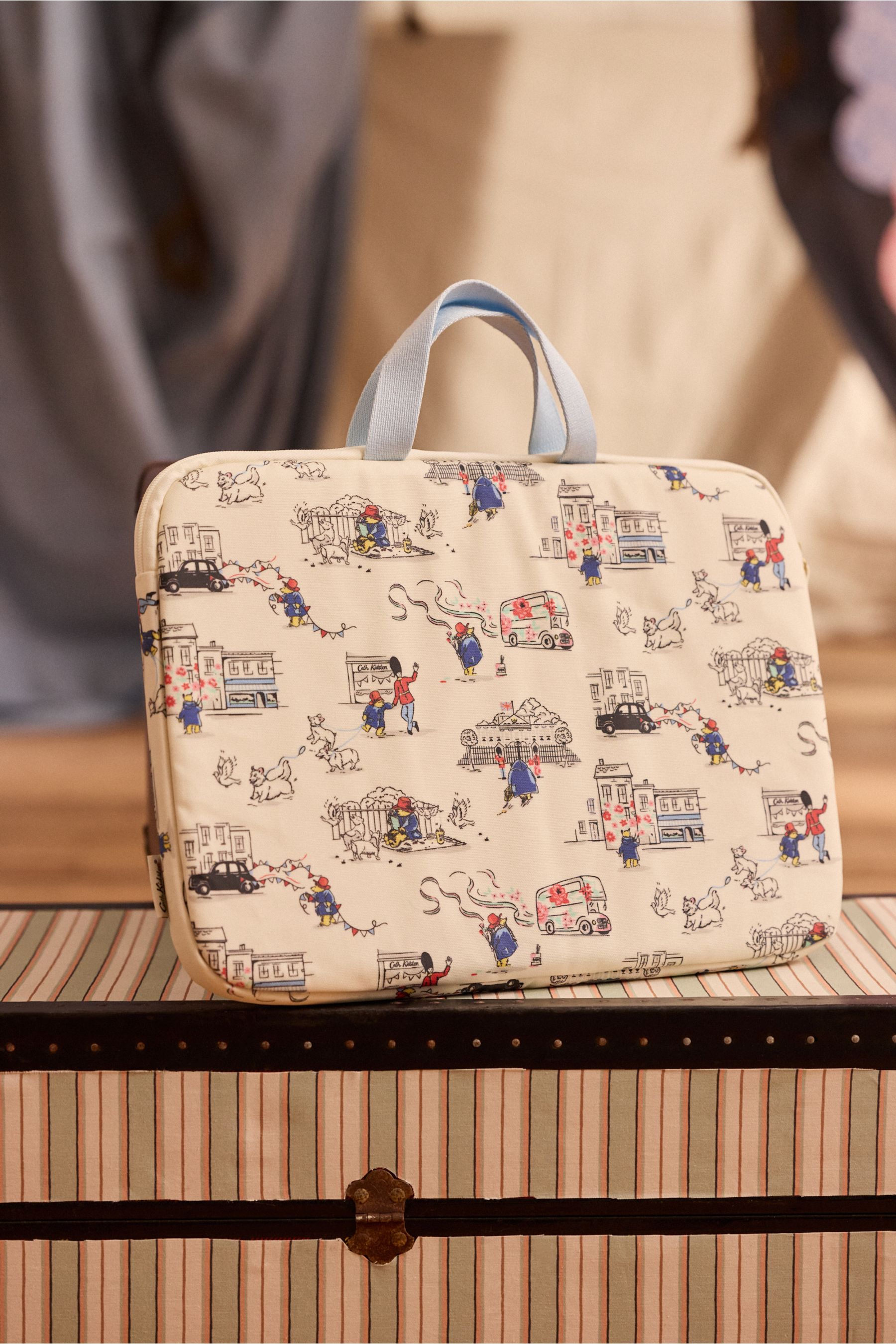 Buy Cath Kidston Ecru Paddington Goes To Town 15 Inch Laptop Case from the Next UK online shop