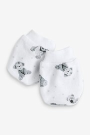 Rock-A-Bye Baby Boutique Teddy Bear Print Cotton White 6-Piece Baby Gift Set - Image 6 of 7