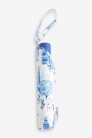 Cath Kidston Blue/White London Print Compact Umbrella - Image 2 of 2